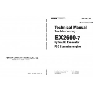 Hitachi EX2600-7 Hydraulic Excavator set of Service Manuals