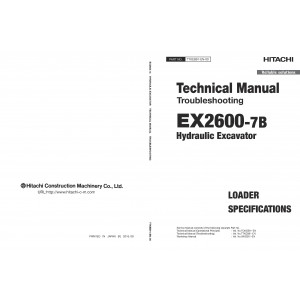 Hitachi EX2600-7B Hydraulic Excavator set of Service Manuals