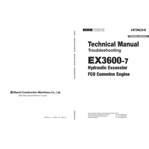 Hitachi EX3600-7 Hydraulic Excavator set of Service Manuals