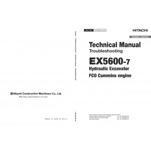 Hitachi EX5600-7 Hydraulic Excavator set of Service Manuals