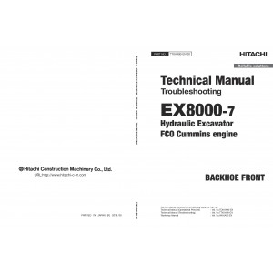 Hitachi EX8000-7 Hydraulic Excavator set of Service Manuals