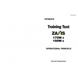 Hitachi Zaxis 170W-3 and Zaxis 190W-3 Wheel Excavator set of Service Manuals