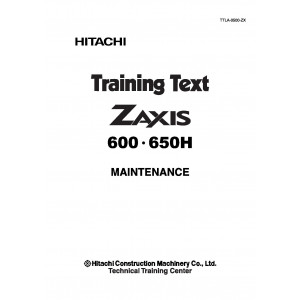 Hitachi Zaxis 600 and Zaxis 650H Crawler Excavator set of Service Manuals