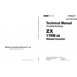 Hitachi Zaxis 170W-5B Wheel Excavator set of Service Manuals