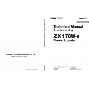 Hitachi Zaxis 170W-6 Wheel Excavator set of Service Manuals