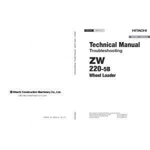 Hitachi Zaxis ZW220-5B Wheel Loader set of Service Manuals