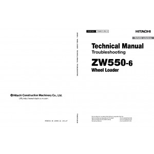 Hitachi Zaxis ZW550-6 Wheel Loader set of Service Manuals