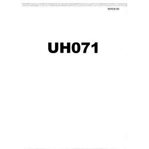 Hitachi UH071 Crawler Excavator Service Manual