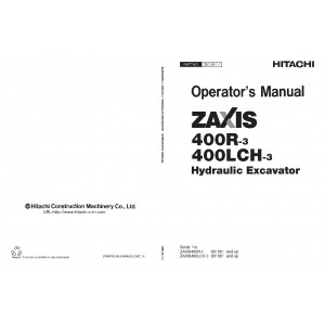 Hitachi Zaxis 400R-3 and Zaxis 400LCH-3 Crawler Excavator set of Service Manuals