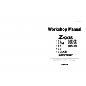 Hitachi Zaxis 125US, Zaxis 135US, Zaxis 135USK and Zaxis 135USL Crawler Excavator set of Service Manuals