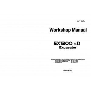 Hitachi EX1200-5D Hydraulic Excavator set of Service Manuals