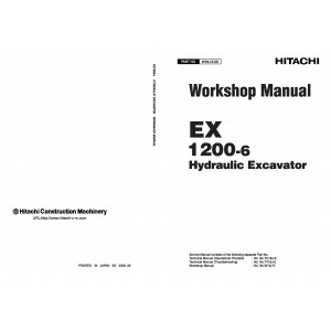 Hitachi EX1200-6 Hydraulic Excavator set of Service Manuals