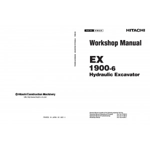 Hitachi EX1900-6 Hydraulic Excavator set of Service Manuals