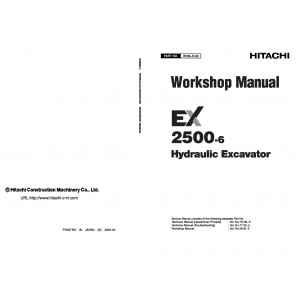 Hitachi EX2500-6 Crawler Excavator set of Service Manuals