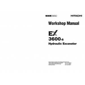 Hitachi EX3600-6 Hydraulic Excavator set of Service Manuals