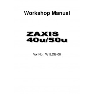 Hitachi Zaxis 40U and Zaxis 50U Compact Excavator set of Service Manuals