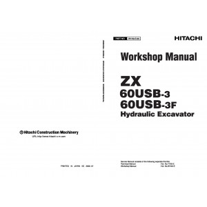 Hitachi Zaxis 60USB-3 Compact Excavator set of Service Manuals