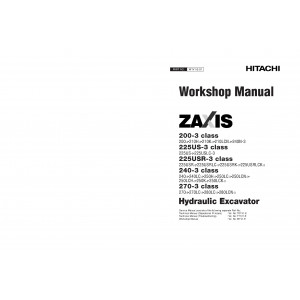 Hitachi Zaxis 225US-3 and Zaxis 225USLC-3 Crawler Excavator set of Service Manuals