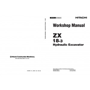 Hitachi Zaxis 18-3 Compact Excavator set of Service Manuals