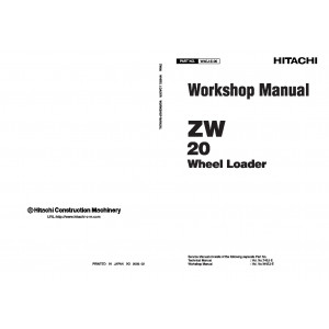 Hitachi Zaxis ZW20 Wheel Loader set of Service Manuals