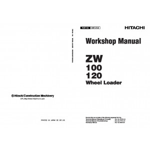 Hitachi Zaxis ZW100 Wheel Loader set of Service Manuals