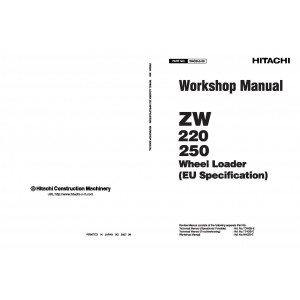 Hitachi Zaxis ZW220 Wheel Loader set of Service Manuals