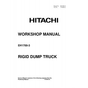 Hitachi EH1700-3 Rigid Dump Truck set of Service Manuals