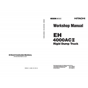 Hitachi EH4000AC-II Rigid Dump Truck set of Service Manuals