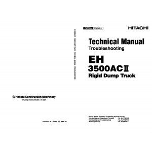 Hitachi EH3500AC-II Rigid Dump Truck set of Service Manuals