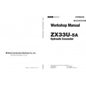 Hitachi Zaxis 33U-5A Compact Excavator set of Service Manuals