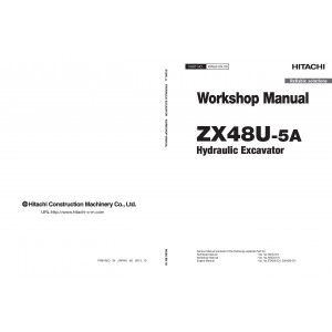 Hitachi Zaxis 48U-5A Compact Excavator set of Service Manuals