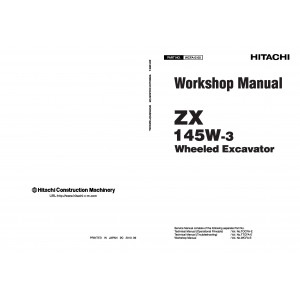 Hitachi Zaxis 145W-3 Wheel Excavator set of Service Manuals