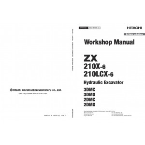 Hitachi Zaxis 210X-6 and Zaxis 210LCX-6 Crawler Excavator set of Service Manuals