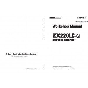 Hitachi Zaxis 220LC-GI Crawler Excavator set of Service Manuals