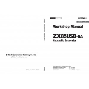 Hitachi Zaxis 85USB-5A Compact Excavator set of Service Manuals