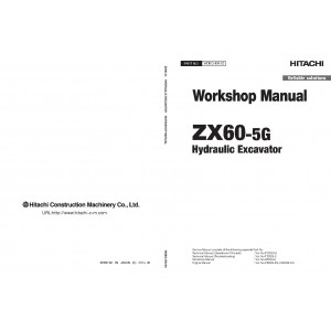 Hitachi Zaxis 60-5G Compact Excavator set of Service Manuals