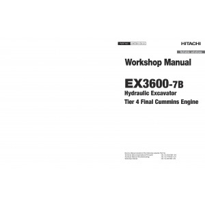 Hitachi EX3600-7B Hydraulic Excavator set of Service Manuals