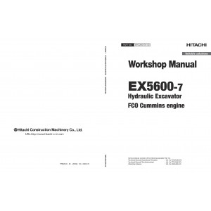 Hitachi EX5600-7 Hydraulic Excavator set of Service Manuals