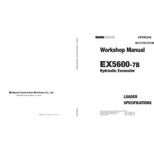 Hitachi EX5600-7B (Tier 4 Final Cummins engine) Hydraulic Excavator set of Service Manuals