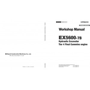 Hitachi EX5600-7B (Tier 4 Final Cummins engine) Hydraulic Excavator set of Service Manuals