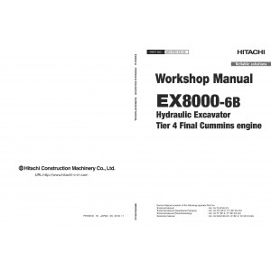 Hitachi EX8000-6B Hydraulic Excavator set of Service Manuals