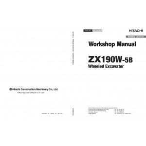 Hitachi Zaxis 190W-5B Wheel Excavator set of Service Manuals