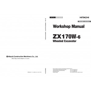 Hitachi Zaxis 170W-6 Wheel Excavator set of Service Manuals