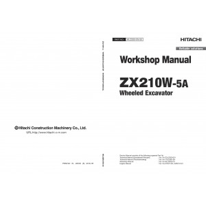 Hitachi Zaxis 210W-5A Wheel Excavator set of Service Manuals