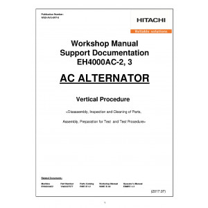 Hitachi EH4000AC-II Rigid Dump Truck set of Service Manuals