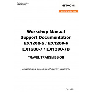 Hitachi EX1200-7B (Tier 4 Final Cummins engine) Hydraulic Excavator set of Service Manuals