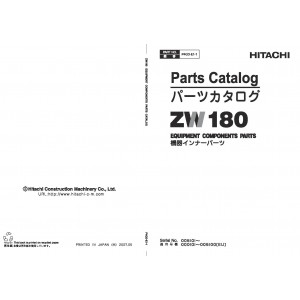 Hitachi Zaxis ZW180 Wheel Loader set of Service Manuals