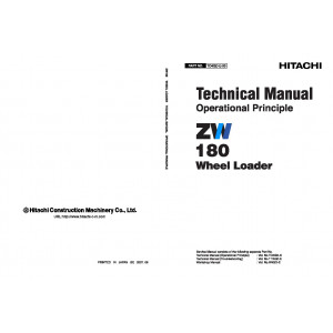 Hitachi Zaxis ZW180 Wheel Loader set of Service Manuals