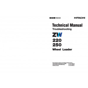 Hitachi Zaxis ZW250 Wheel Loader set of Service Manuals