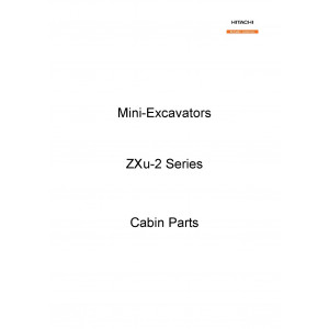 Hitachi Zaxis 50U-2 Compact Excavator set of Parts Catalogs